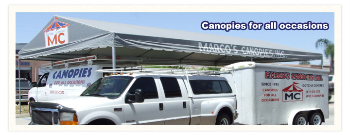 Marco's Canopies banner